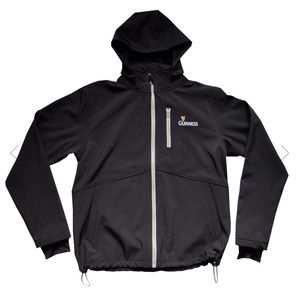 ✨GUC✨ Black Guinness Fleece Jacket With Harp Design